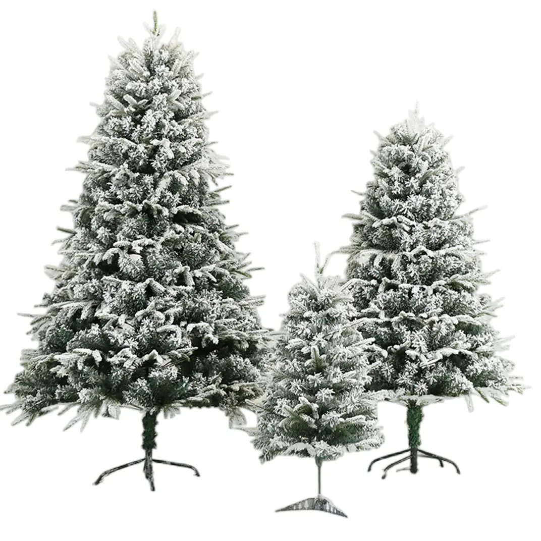 Arbre de noël en cèdre de Simulation de 180cm avec fausse neige blanche floquée