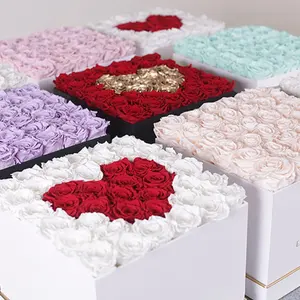 Día DE LA MADRE Regalos del día de San Valentín rosas eternas preservadas para siempre flores arreglo eterno en caja