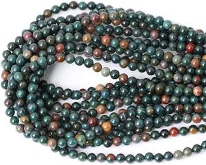 자연 8mm Bloodstone 보석 부드러운 둥근 구슬 DIY 공예 디자인 치유 1 스트랜드 15" - Product Image 2