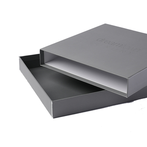Entreprises d'emballage de luxe haut de gamme tiroir coulissant gris de haute qualité paquet de lingerie vêtement vêtement écharpe emballage boîte-cadeau - Product Image 5