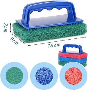 Esponjas de Fregado de Nailon Reemplazables de 15*9*2cm con Mango de Plástico con Gancho, Estropajo para Limpieza de Baños y Cocinas - Product Image 2