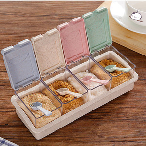 High Quality Spice Container Condiment Plastic Kitchen Flip Spice Seasoning Jar