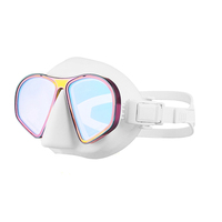 Masque de plongée professionnel en verre trempé, anti-buée, masque de plongée en apnée, faible volume, monture en alliage coloré, lunettes de natation pour adulte