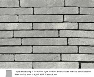 Natural Stone Look Concrete Paving <b>Bricks</b> 275x45x60mm Modern Design Japan Gray for Garden Edging & Walkways - Product Image 3