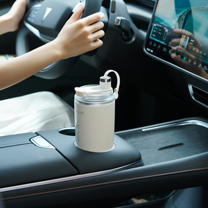450ML seyahat elektrikli ısıtma fincan paslanmaz çelik taşınabilir sızdırmaz isıtıcı kahve kupa hızlı kaynatın yeni toptan açık temel - Product Image 2
