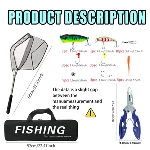 Set <span class=keywords><strong>Guadino</strong></span> in Fibra di Vetro Rosso a Quattro Sezioni da 1,8m con Pinza da <span class=keywords><strong>Pesca</strong></span>, Lancio a Lunga Distanza per <span class=keywords><strong>Pesca</strong></span> in Mare - Product Image 3