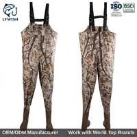 Cuissardes de pêche et de chasse unisexes en nylon PVC 420D camouflage, imperméables, avec fermeture à bande adhésive et bretelles réglables