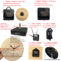 Mouvement d'Horloge Murale DIY à Quartz, Stock International, Mouvement de Pendule Silencieux pour Montre Faite Main, Diverses Spécifications, Silencieux