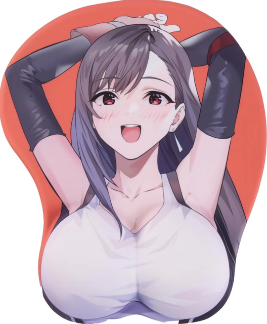 3D Silicone Wrist Rest Mouse Pad 2D Anime Wrist Support Pad Game Character Wrist Rest  Customizable Chest Muscle Mousepad Design