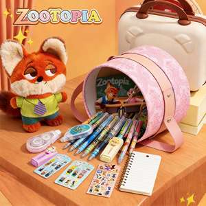 Éxito de Ventas: Set de Papelería con Diseño de Animales de Zoológico en Cubeta - Regalo Perfecto, Material Escolar, Caja Sorpresa - Product Image 3