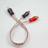 Adaptateur RCA en Y 1 vers 2, câble répartiteur audio pour voiture à paire torsadée, 2 RCA femelles vers 1 RCA mâle