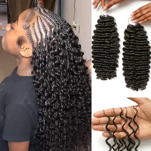Extensioni per capelli umani ricci a onda birmana, senza attacco, per trecce, 100g/confezione - Product Image 5