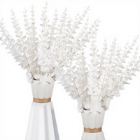 Offre Spéciale : Feuilles d'Eucalyptus Artificielles Dorées Simples, Fleurs en Soie Écologiques pour Décoration Florale de Mariage