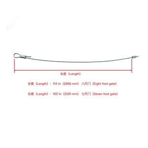 Support de porte de garage GUDE DOOR <span class=keywords><strong>GDLT</strong></span>, design moderne, industriel, durable, assemblage, câble en acier, manchon en aluminium, accessoires de fenêtre - Product Image 3