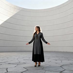 Abaya Elegante y Modesta de Poliéster de Primera Calidad para Mujeres Musulmanas, Proveedor Mayorista Personalizado para Eventos en Dubái - Product Image 1