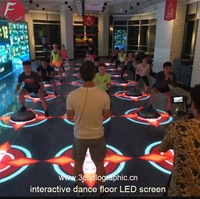 De interior al aire libre pantalla led discoteca DJ Disco fiesta boda animación logotipo suelo matriz interactiva pantalla