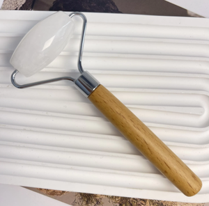 Kích thước nhỏ khuôn mặt nhỏ nâng chăm sóc da công cụ làm đẹp trắng Jade Ice mặt con lăn cho đôi mắt - Product Image 1