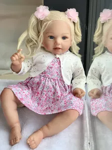 R & B Reborn boneka silikon bayi silikon Recien pakaian bayi hitam penuh tubuh Bebe Realista anak laki-laki terlahir kembali boneka bayi