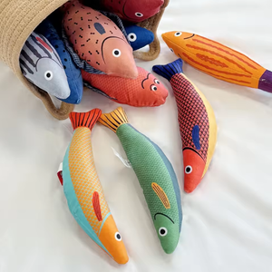 Auto-stimolante ecologico frutti di mare erba gatta giocattolo da masticare la noia che allevia i denti che digrignano il panno resistente al morso per animali domestici gatti giocattolo - Product Image 2