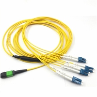 Cable de Fibra Óptica MPO-Buchse a LC-UPC de 8 y 12 Núcleos, Dúplex LC, Monomodo, con Conector Fanout MTP, Cable Troncal LWL