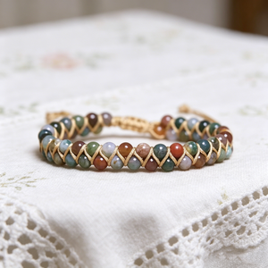 Natural stone double-layer <b>bracelet</b>, meditation triple prosperity success <b>crystal</b> energy stone jewelry gift wholesale - Product Image 6