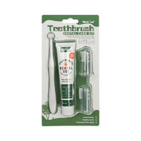 LOGO PERSONNALISÉ Soft Deep Teeth Tongue 4 en 1 Vanille Bœuf 360 °   Kit de soins dentaires pour animaux de compagnie, kit de brosses à dents pour chien, kit de brossage des dents pour chat