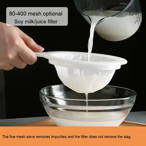 Filtre à mailles <span class=keywords><strong>en</strong></span> <span class=keywords><strong>nylon</strong></span> ultra-fin de cuisine 80-450 Mesh pour lait de soja, café, lait et yaourt - Product Image 6
