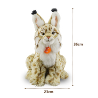 36cm26cm vente en gros réaliste Cub Lynx peluche animaux sauvages jouets poupées oreiller à collectionner pour les tout-petits pour les enfants