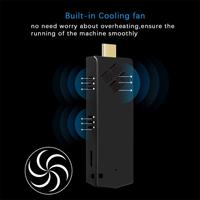 Mini PC de Bolsillo T5 Z8350 de Cuatro Núcleos con Wifi de Doble Banda y Ventilador para IOT, Compatible con Win10 y Ubuntu16.04