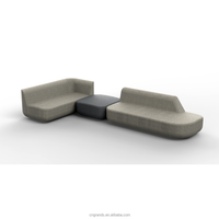 Canapé d'angle modulable en forme de L, moderne, coloré et créatif, pour le bureau et les loisirs, avec un lit extensible simple et irrégulier, garnissage en éponge