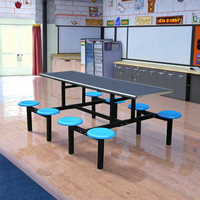 Mobilier de restaurant moderne très brillant Chaise de table à manger pour cantine scolaire en acier inoxydable pour l'usage de la cantine du personnel