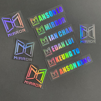 Autocollants en vinyle découpés sur mesure holographiques pour bâtons lumineux Kpop, transferts muraux, logos de voiture, étiquettes d'emballage – Vente en gros