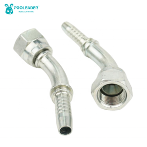 Raccords de Tuyau Hydraulique Forgés de Haute Qualité 28641, Coniques Internes à 60 Degrés, Coude à 45 Degrés, Zingués, Système Métrique - Product Image 2