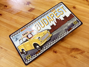 Plaque d'immatriculation décorative personnalisée avec impression de <span class=keywords><strong>taxi</strong></span> rétro, création artistique gratuite, OEM accepté, plaque d'immatriculation fantaisie - Product Image 2