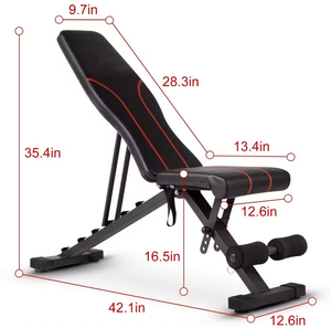Beberapa fungsi kustom Gym rumah LiftingTraining baja Press peralatan dilipat bangku berat logam - Product Image 4