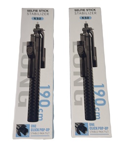 <span class=keywords><strong>Trépied</strong></span> perche à selfie extensible 1900 mm, stabilisateur manuel à 360 degrés, peut contenir 2 supports de téléphone portable, compatible <span class=keywords><strong>avec</strong></span> <span class=keywords><strong>iPhone</strong></span> et Android - Product Image 1