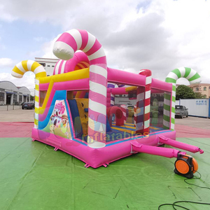 Castillo inflable comercial para niños, mundo de dulces, con tobogán, hupfburg inflable, brincolín para exteriores para fiestas - Product Image 3