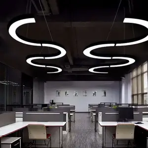 Gym Barbershop Bar C-förmige Lampe Industries til runde Bogenform Lampen LED halbkreis förmigen Ring Pendel leuchte