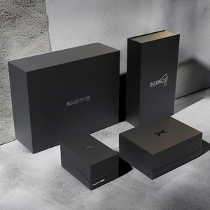 Custom Luxury <b>Black</b> Packaging with Magnetic <b>Box</b> Style Rigid Hard Cardboard Gift <b>Box</b> - Product Image 2