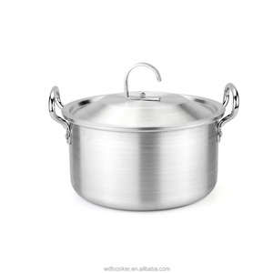 Lot <span class=keywords><strong>de</strong></span> 14 casseroles en métal <span class=keywords><strong>de</strong></span> calibre lourd avec couvercle en verre poli revêtement extérieur fond d'induction pour cuisinière à gaz pour la cuisine <span class=keywords><strong>de</strong></span> restaurants - Product Image 5