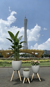 Direct factory wooden <b>stand</b> Indoor/outdoor wood leg Garden planting flower pot Decorative wood leg pot - Product Image 5