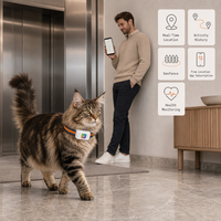 Traceur GPS pour animaux G63, compact et portable, design étanche, écran LED couleur, alertes géofences, suivi de la santé et de l'activité