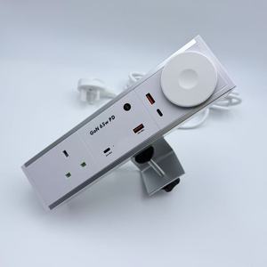 Anh 65W PD sạc nhanh qi2.2 nhôm kẹp bàn ổ cắm tùy chỉnh từ sạc không dây cho văn phòng khách sạn công nghiệp - Product Image 1