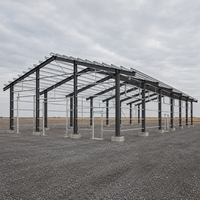 Structure en acier préfabriquée pour atelier, entrepôt, bureau, panneau unique, en acier sectionnel soudé Q355B