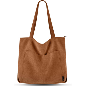 <span class=keywords><strong>Borsa</strong></span> da <span class=keywords><strong>donna</strong></span> in velluto a coste, grande <span class=keywords><strong>borsa</strong></span> a tracolla con cerniera e tasca <span class=keywords><strong>per</strong></span> <span class=keywords><strong>università</strong></span>, lavoro, viaggi, shopping - Product Image 4
