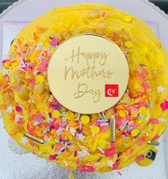 Großhandel Günstige Neue Personal isierte Design Gold Happy Muttertag Acryl Kreis Party Kuchen Dekoration Topper