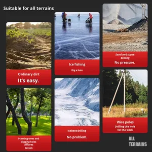 เครื่องเจาะดินขนาดเล็กแบบใช้น้ำมันเบนซินสำหรับงานเกษตรกรรม เจาะเสาซีเมนต์และปลูกต้นไม้ ผลิตในจีน - Product Image 3