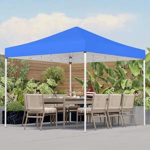 Pop Up Canopy, <b>Heavy</b> <b>Duty</b> Beach Tent Sun Shelter for Parties Events Camping Outdoor 420D PU Coated Waterproof Blue Fabric - Product Image 1