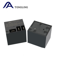 TONGLING 24V DC 250VAC Modul Relay Elektromagnetik Tipe Penyegelan untuk Pemasangan Inline PCB JQX-16F T91 40A 5Pin 5Way