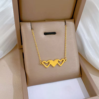 Collier pendentif papillon en acier inoxydable plaqué or 18 carats PVD, chaîne à maillons perlés, bijou minimaliste pour femme, cadeau de voyage, vente en gros